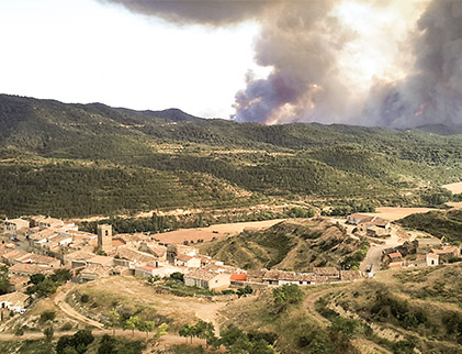 Imagen de un gran incendio forestal